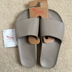 Archies Arch Support Taupe Slide Sandals